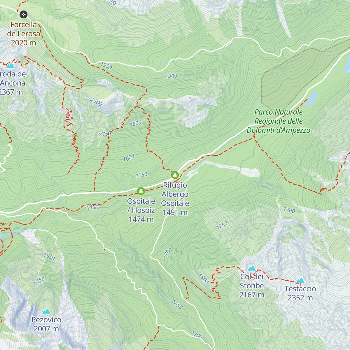 Rifugio Albergo Ospitale map