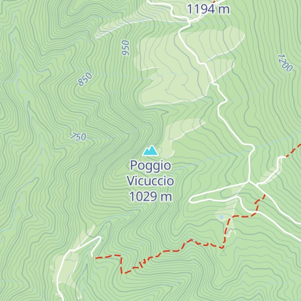Map of Poggio Vicuccio