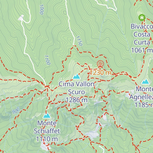 Map of Cima Vallon Scuro