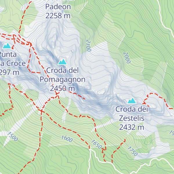Map of Testa del Bartoldo