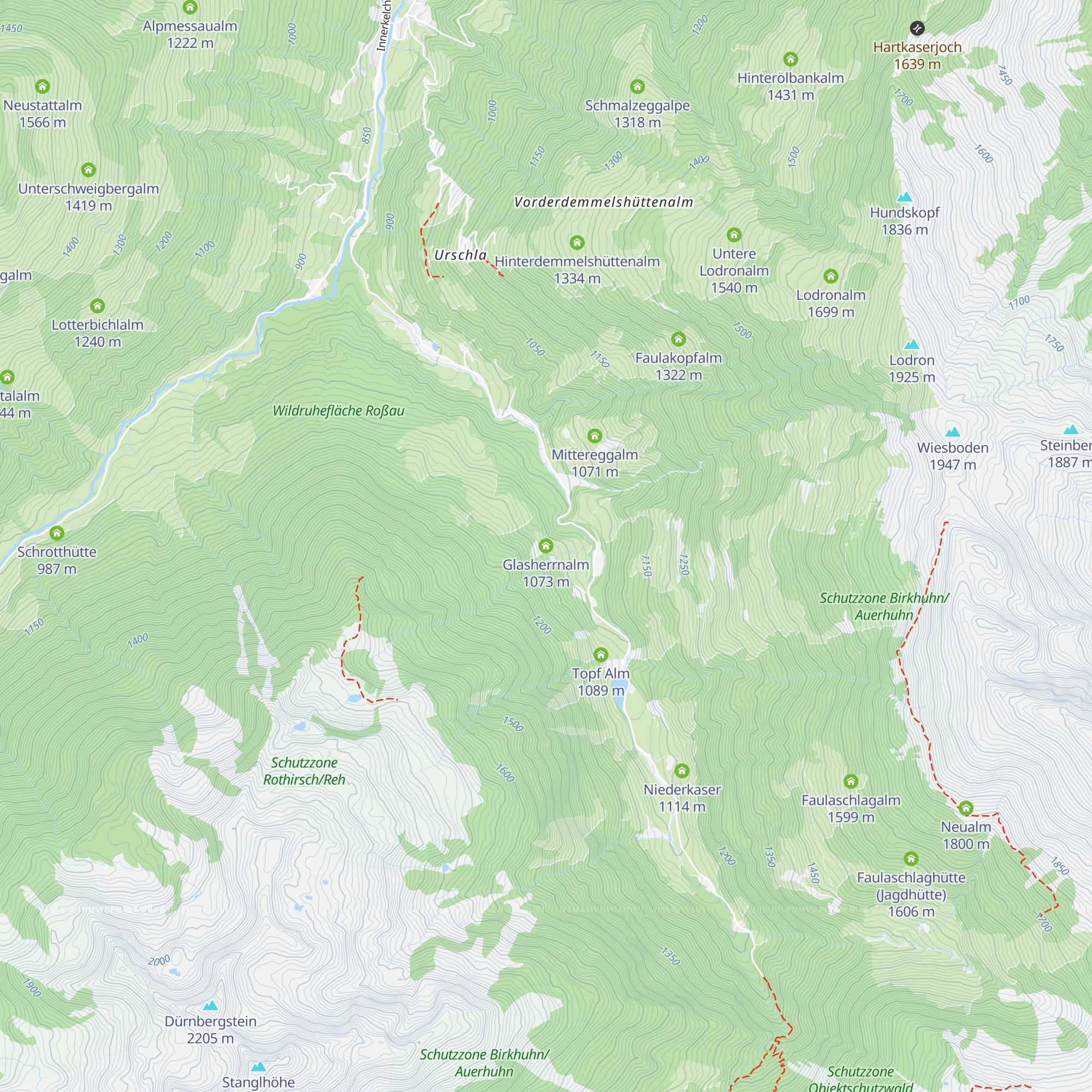 Glasherrnalm map