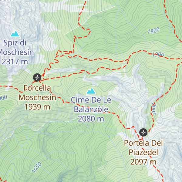 Map of Cime De Le Balanzòle