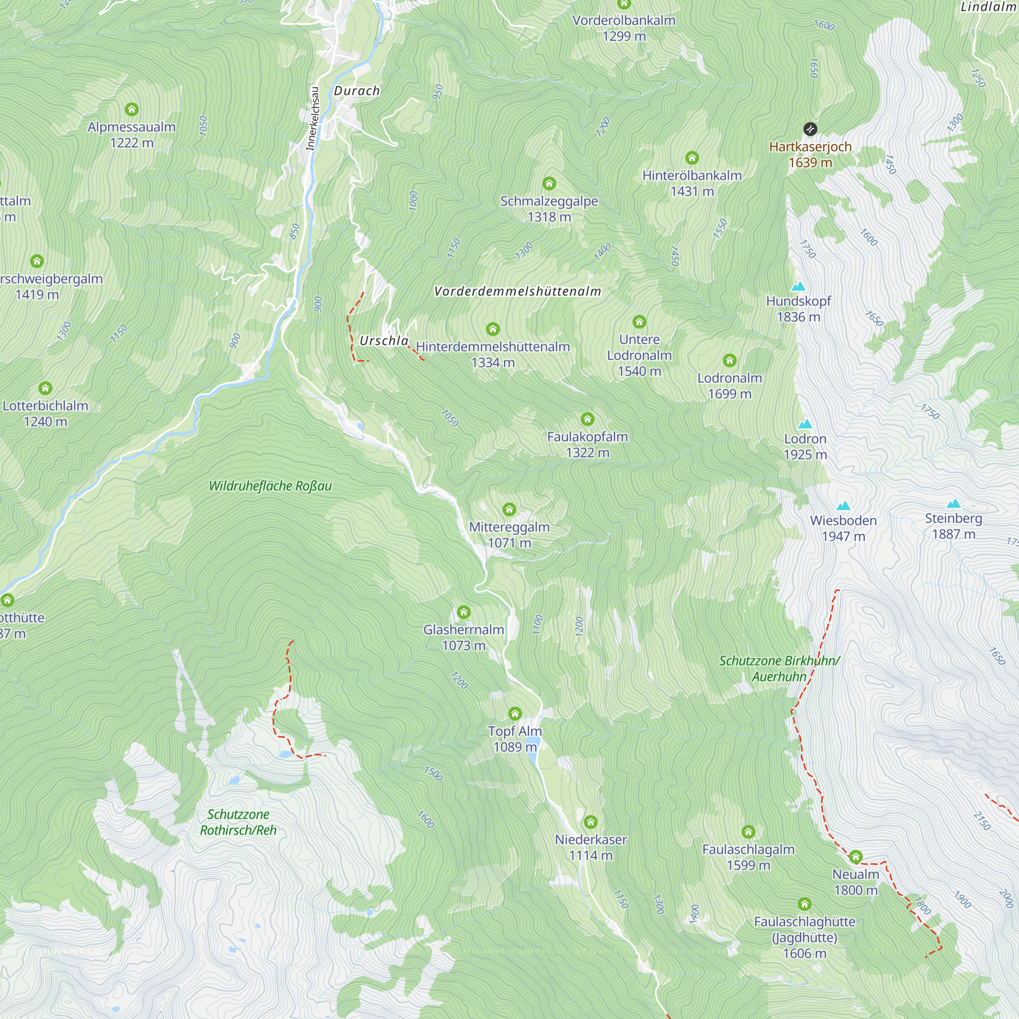 Mittereggalm map