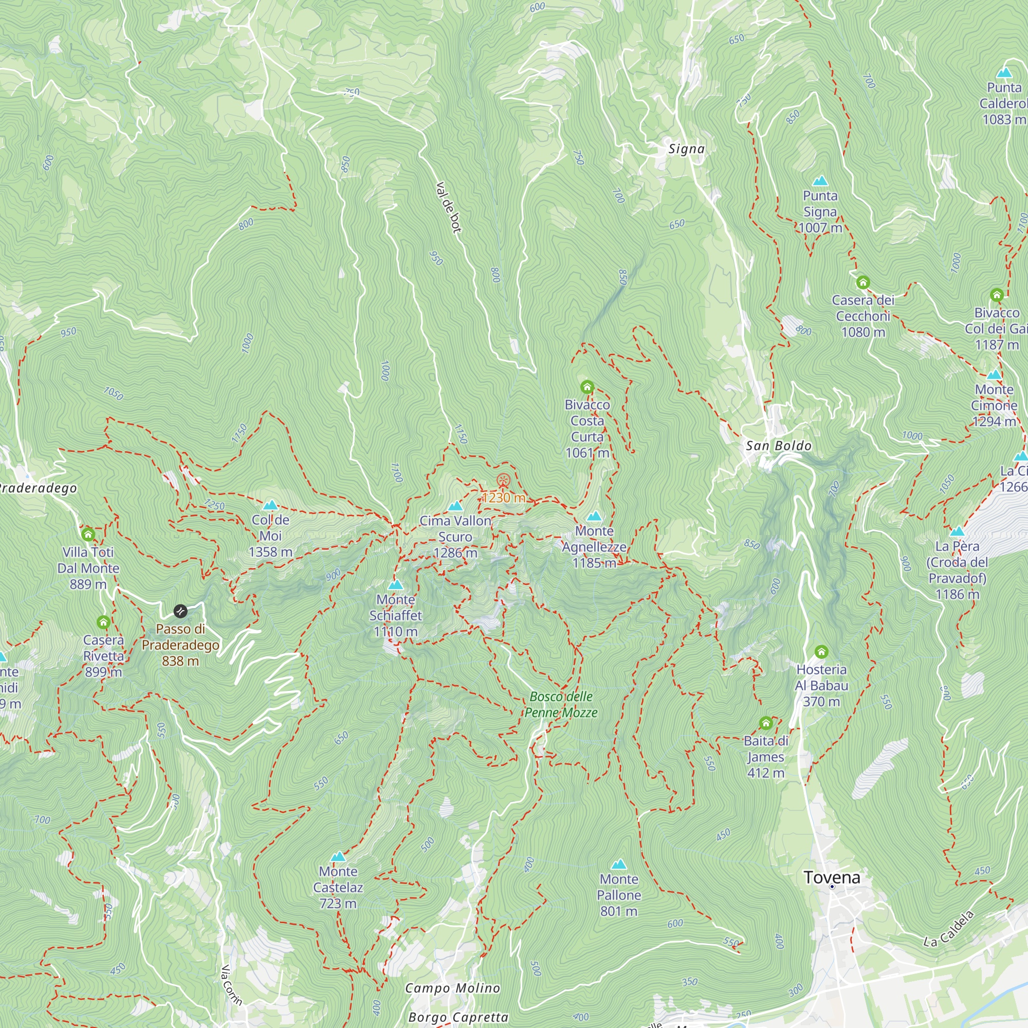 Bivacco dei Loff map