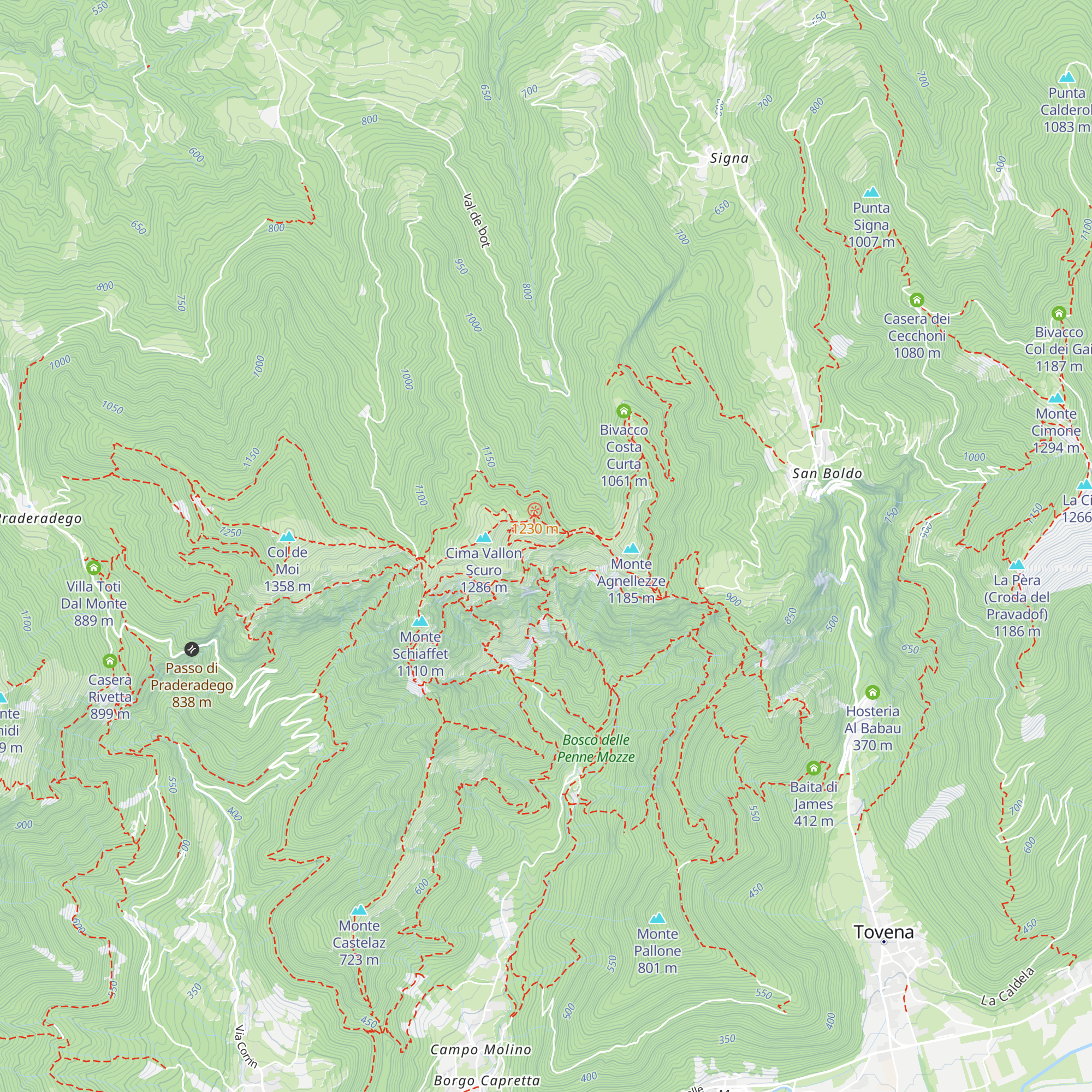 Bivacco dei Loff map