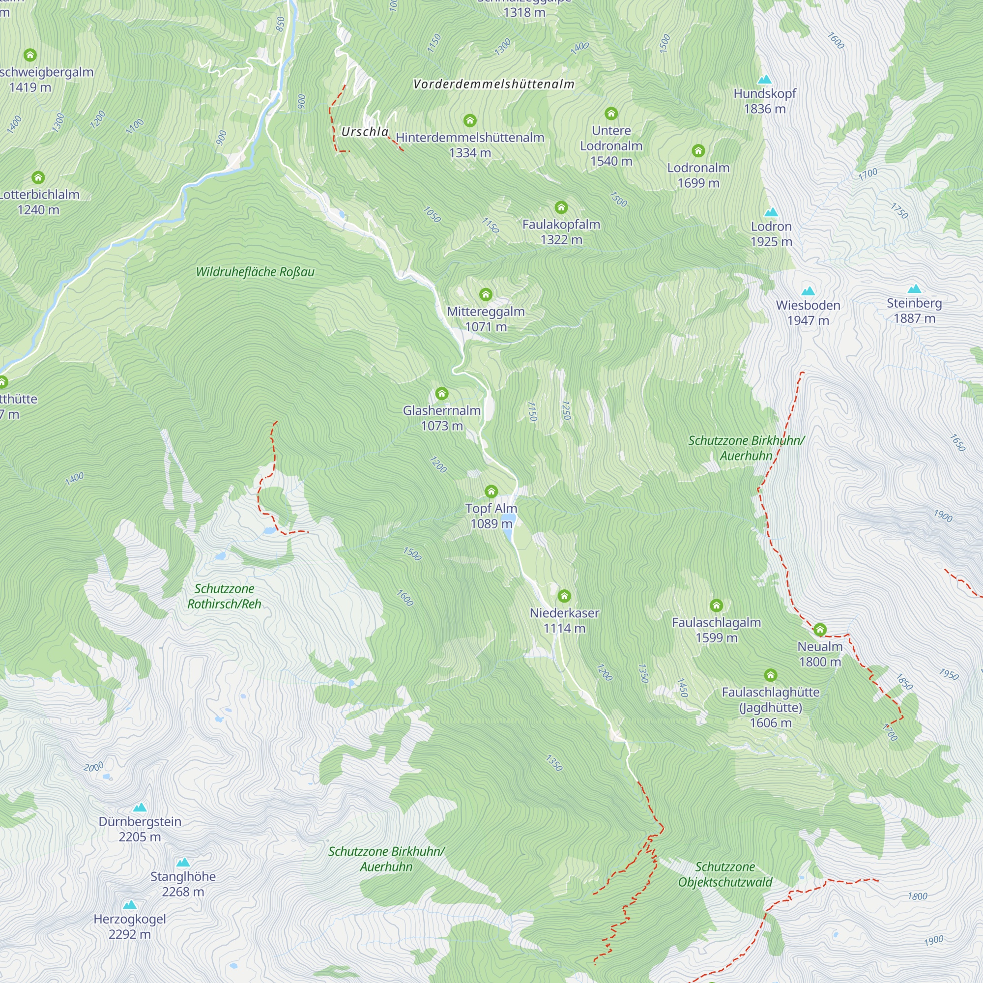 Topf Alm map