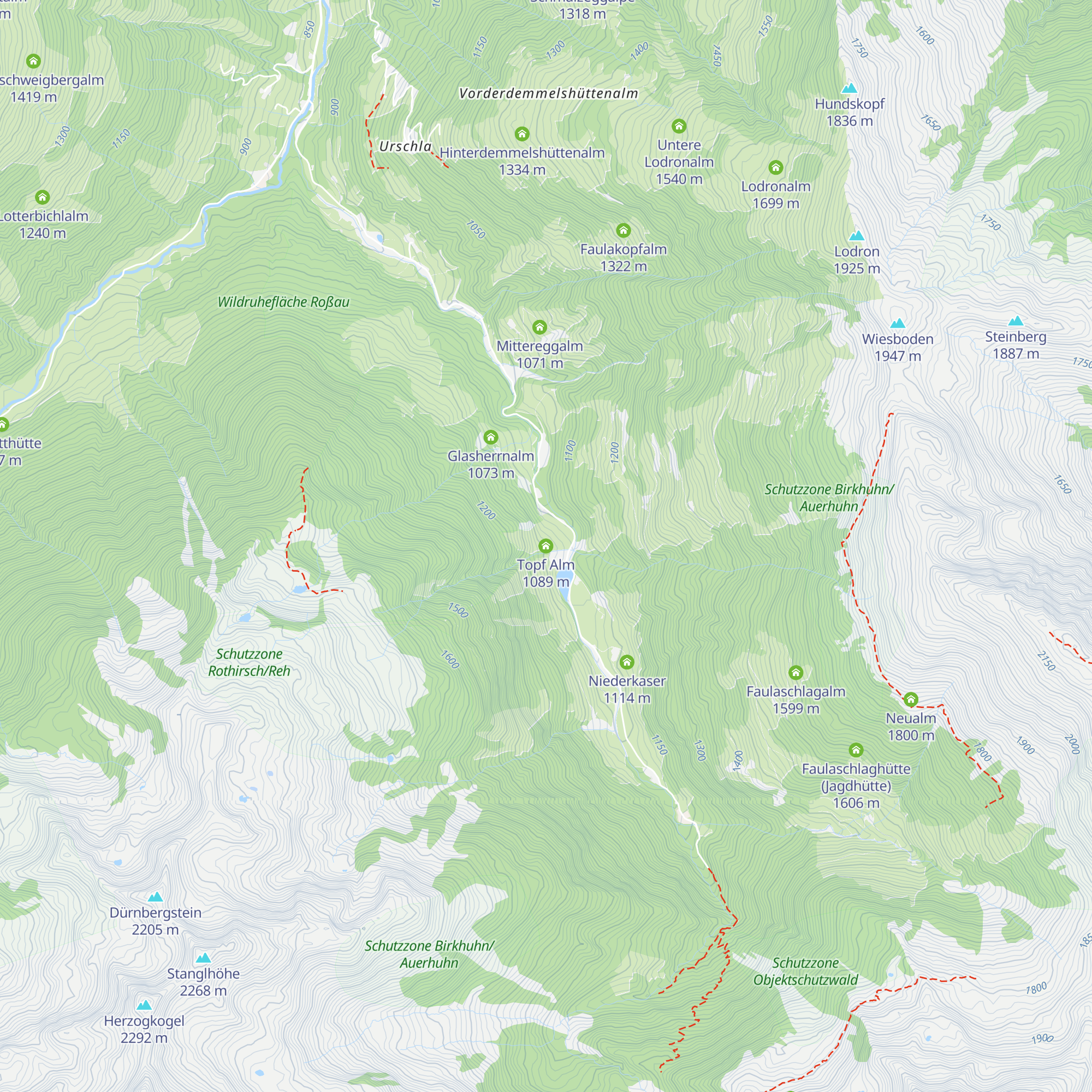 Topf Alm map