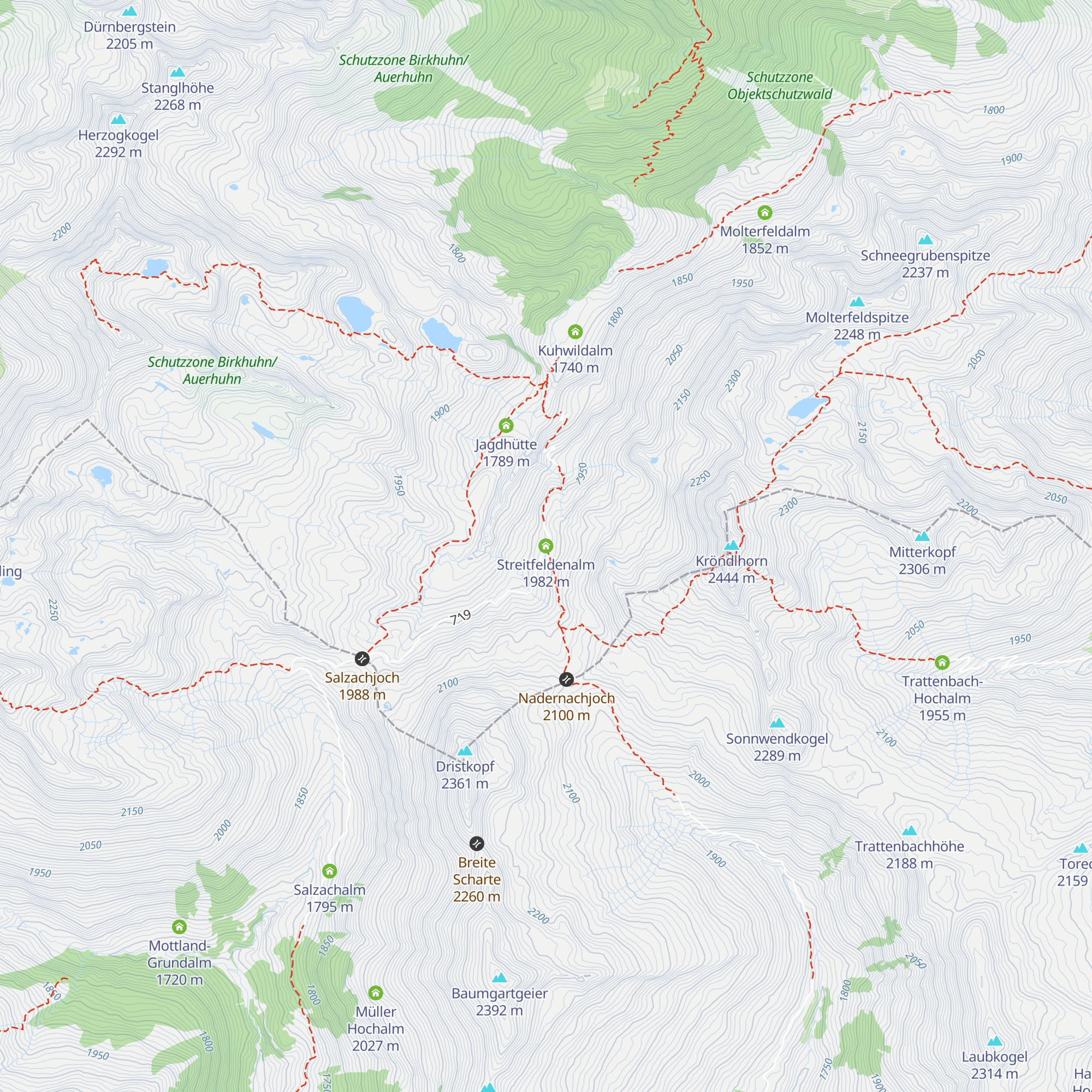 Streitfeldenalm map