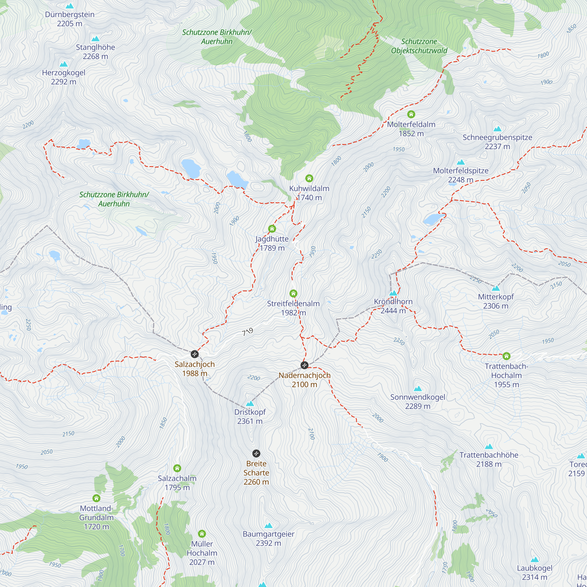 Streitfeldenalm map
