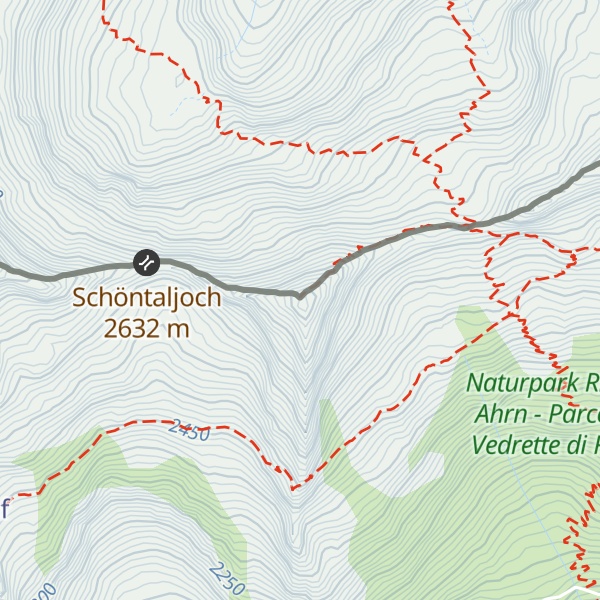 Map of Schüttalkopf - Punta Val di Frane
