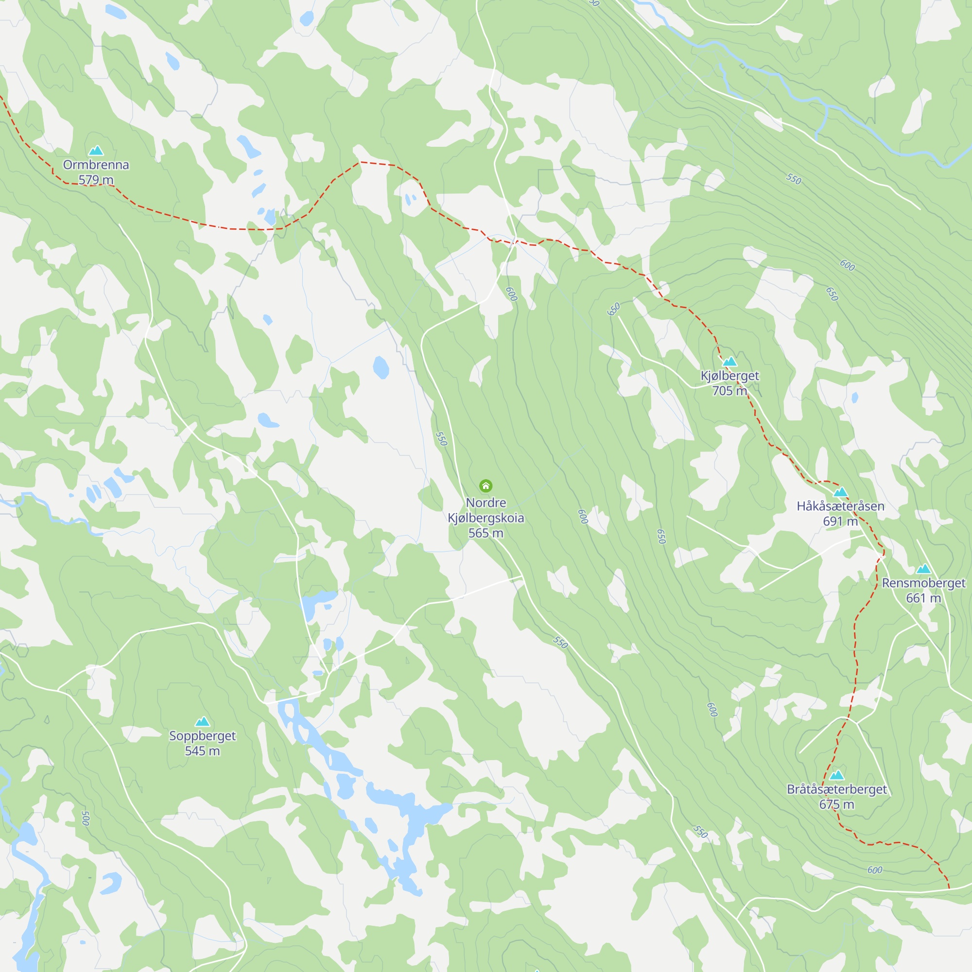 Nordre Kjølbergskoia map