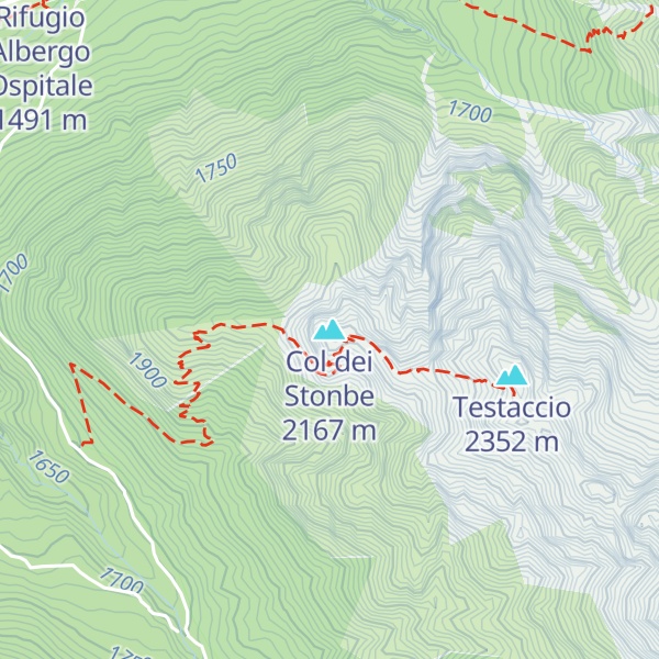 Map of Col dei Stonbe