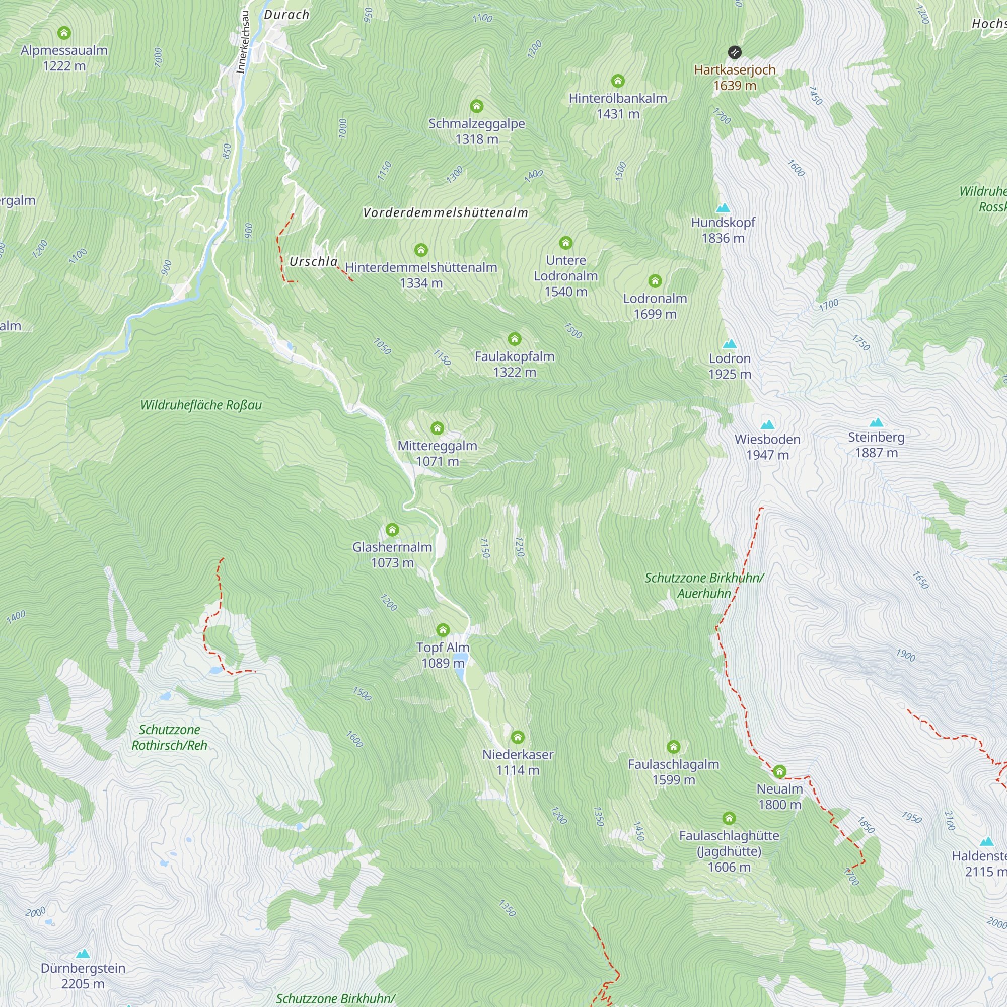 Hintingerschlagalm map