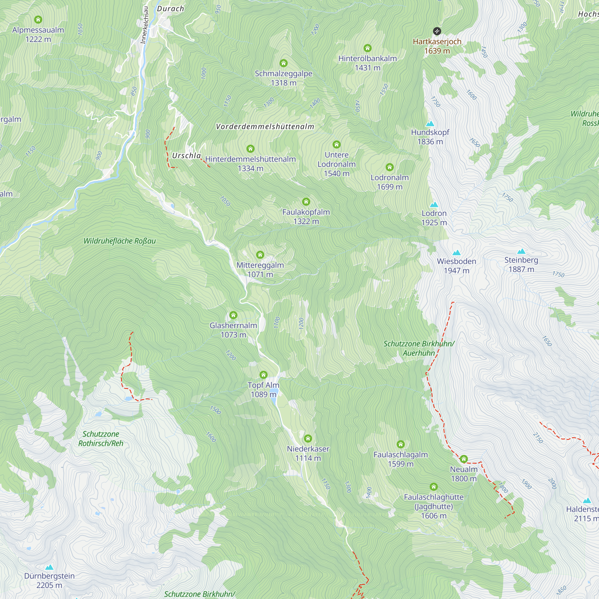 Hintingerschlagalm map