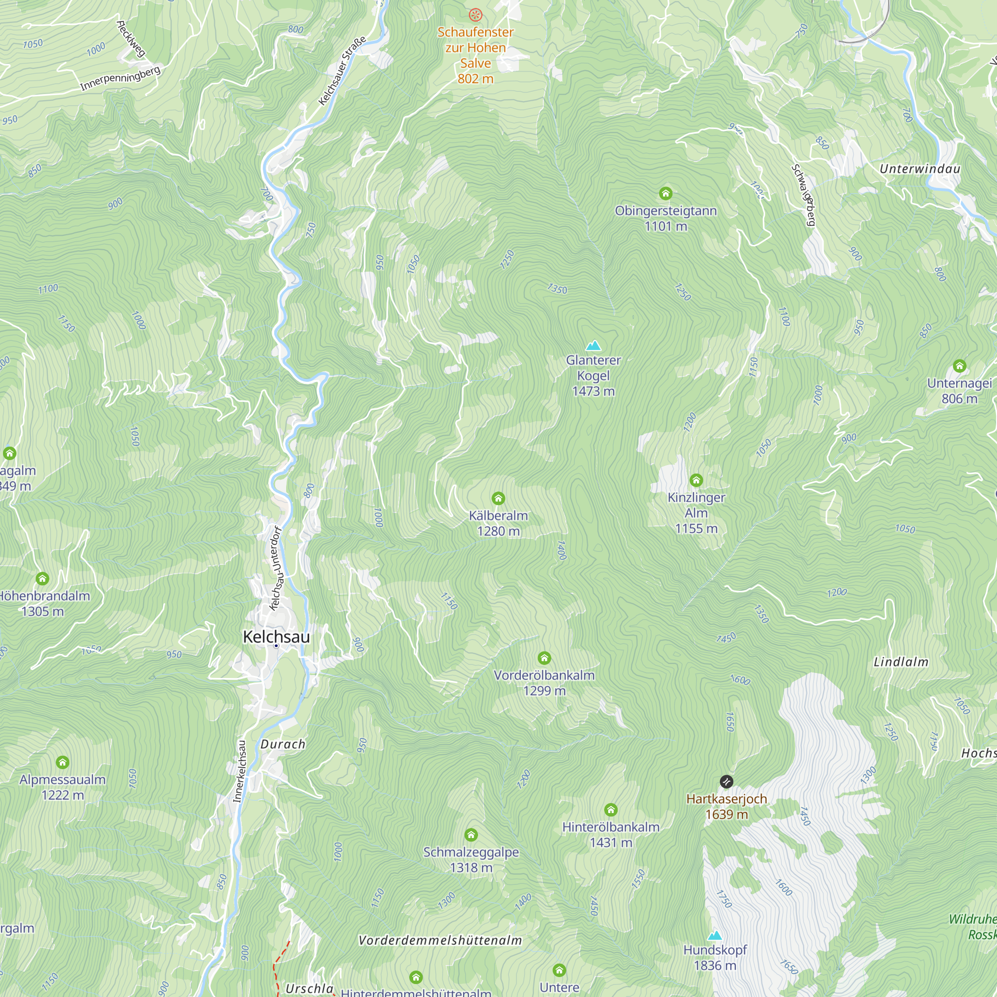 Kälberalm map