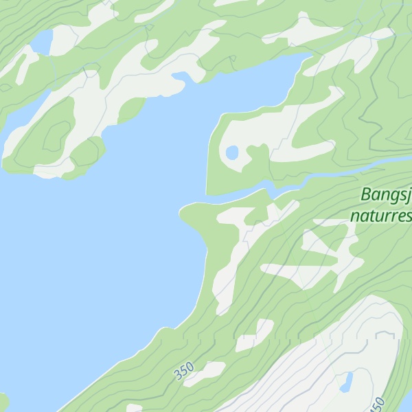 Map of Østre Bangsjøhytta