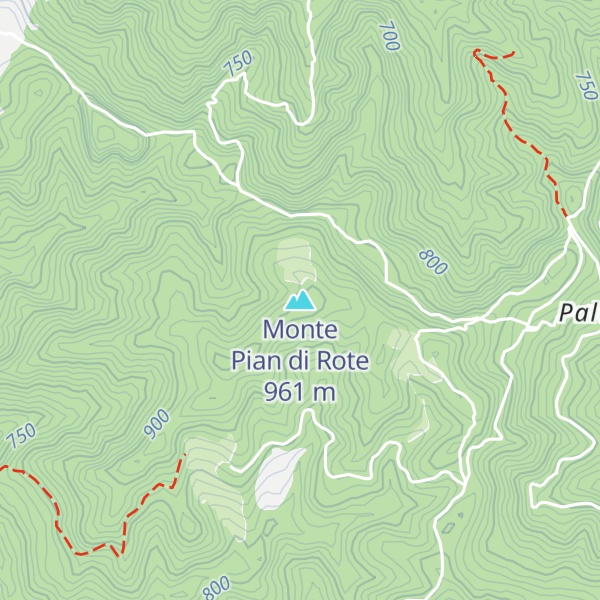 Map of Monte Pian di Rote