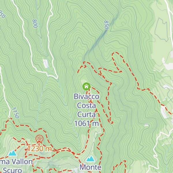 Map of Bivacco Costa Curta