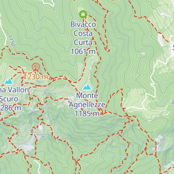 Map of Monte Agnellezze