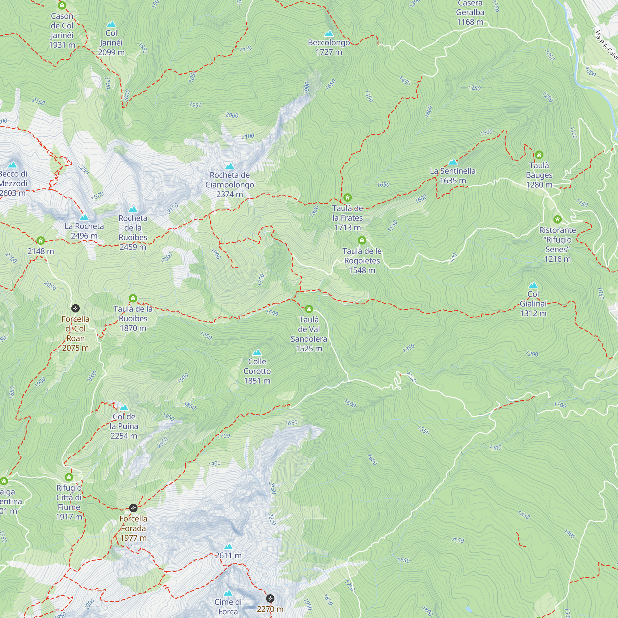 Taulà de Val Sandolera map