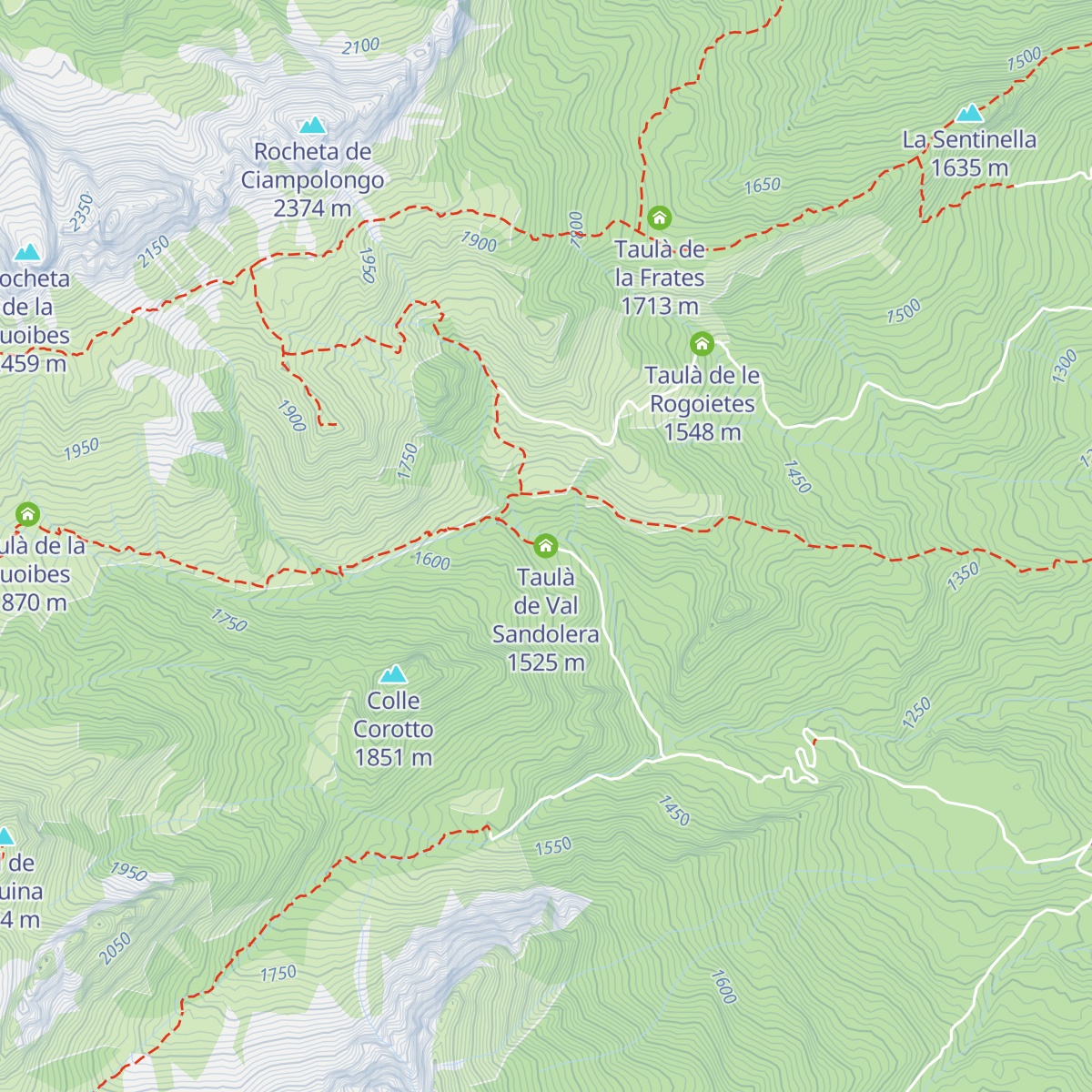 Taulà de Val Sandolera map
