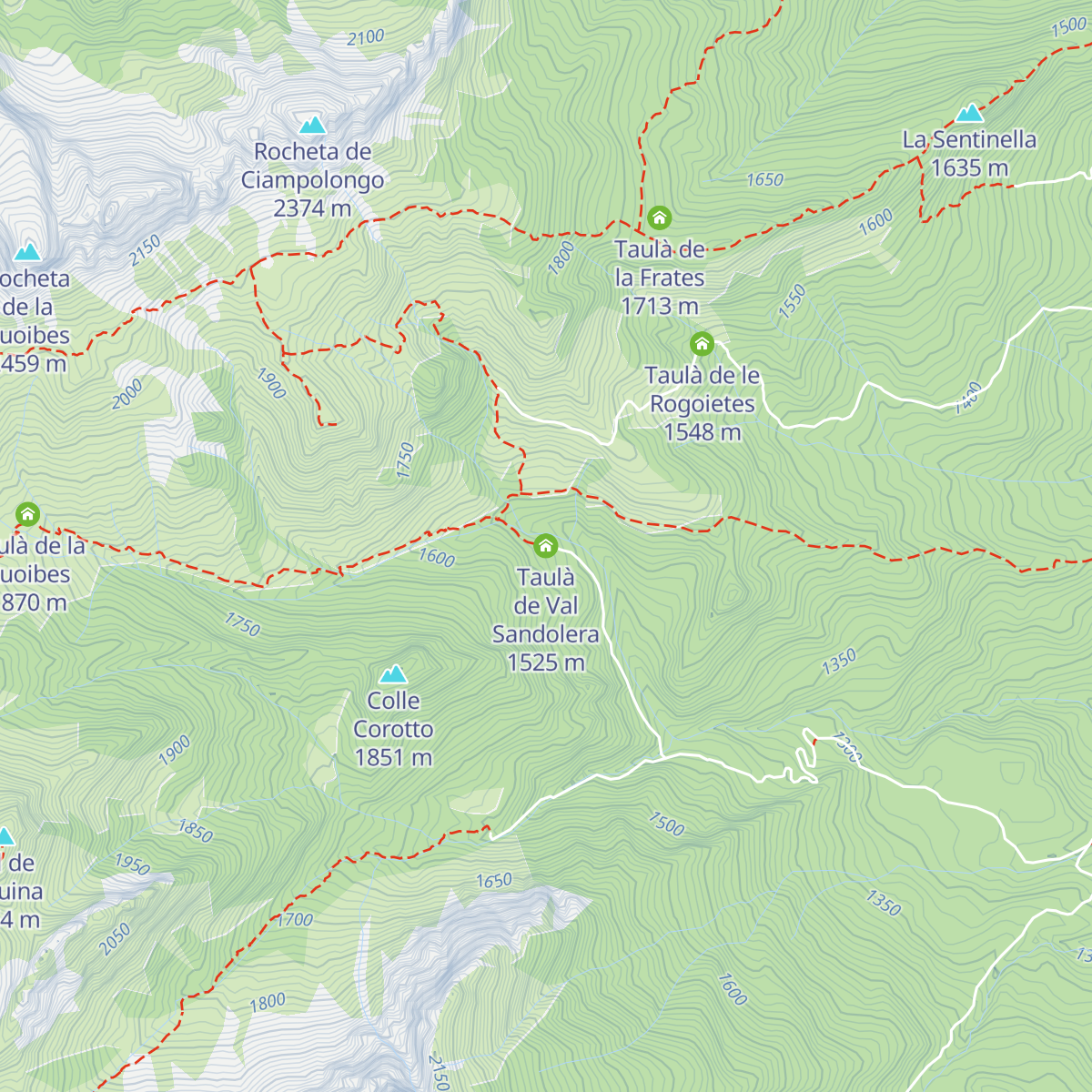 Taulà de Val Sandolera map