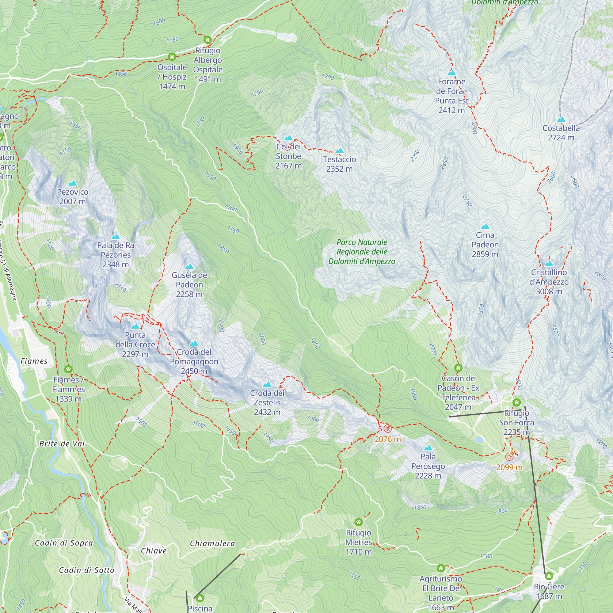 Cason dei Casonate Padeon map