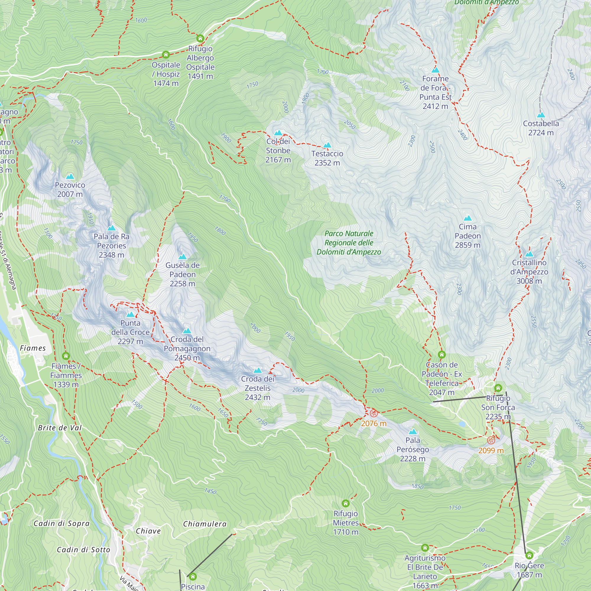 Cason dei Casonate Padeon map