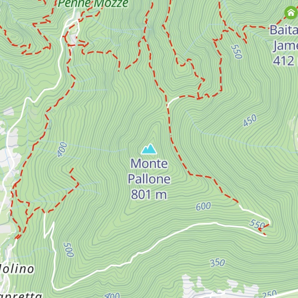 Map of Monte Pallone