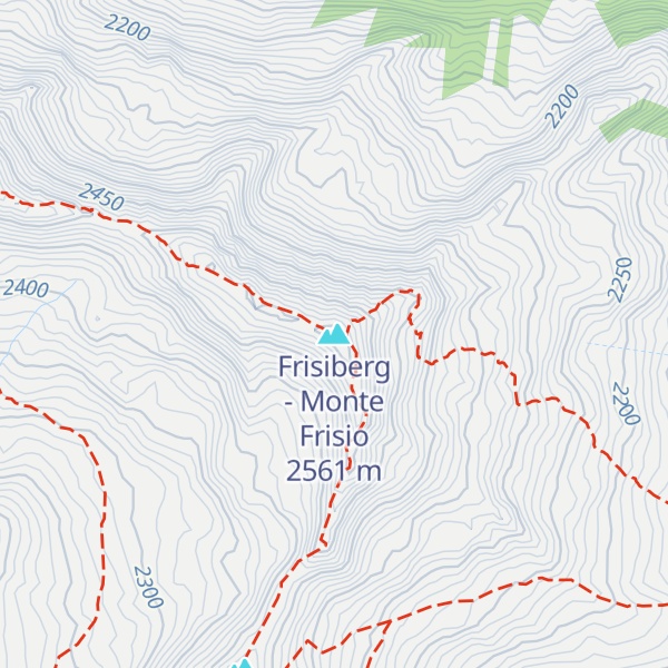 Map of Frisiberg - Monte Frisio