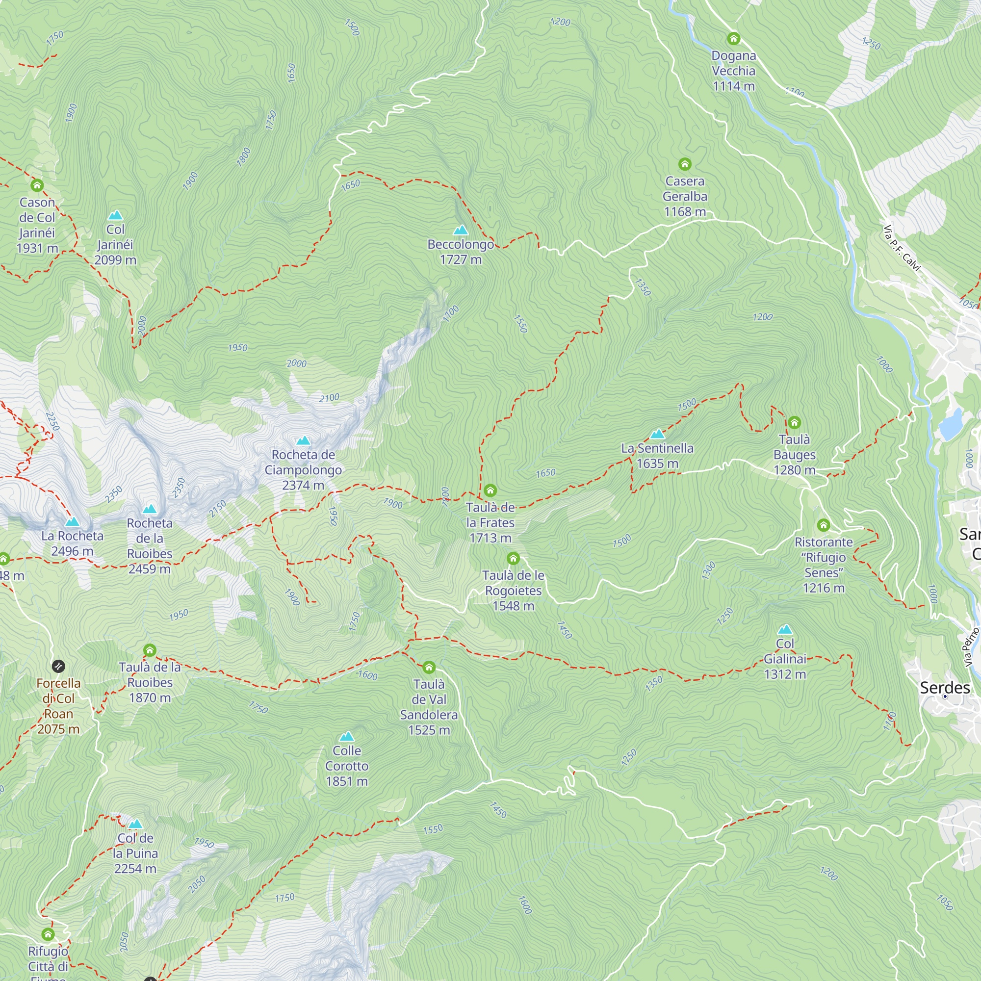 Taulà de la Frates map