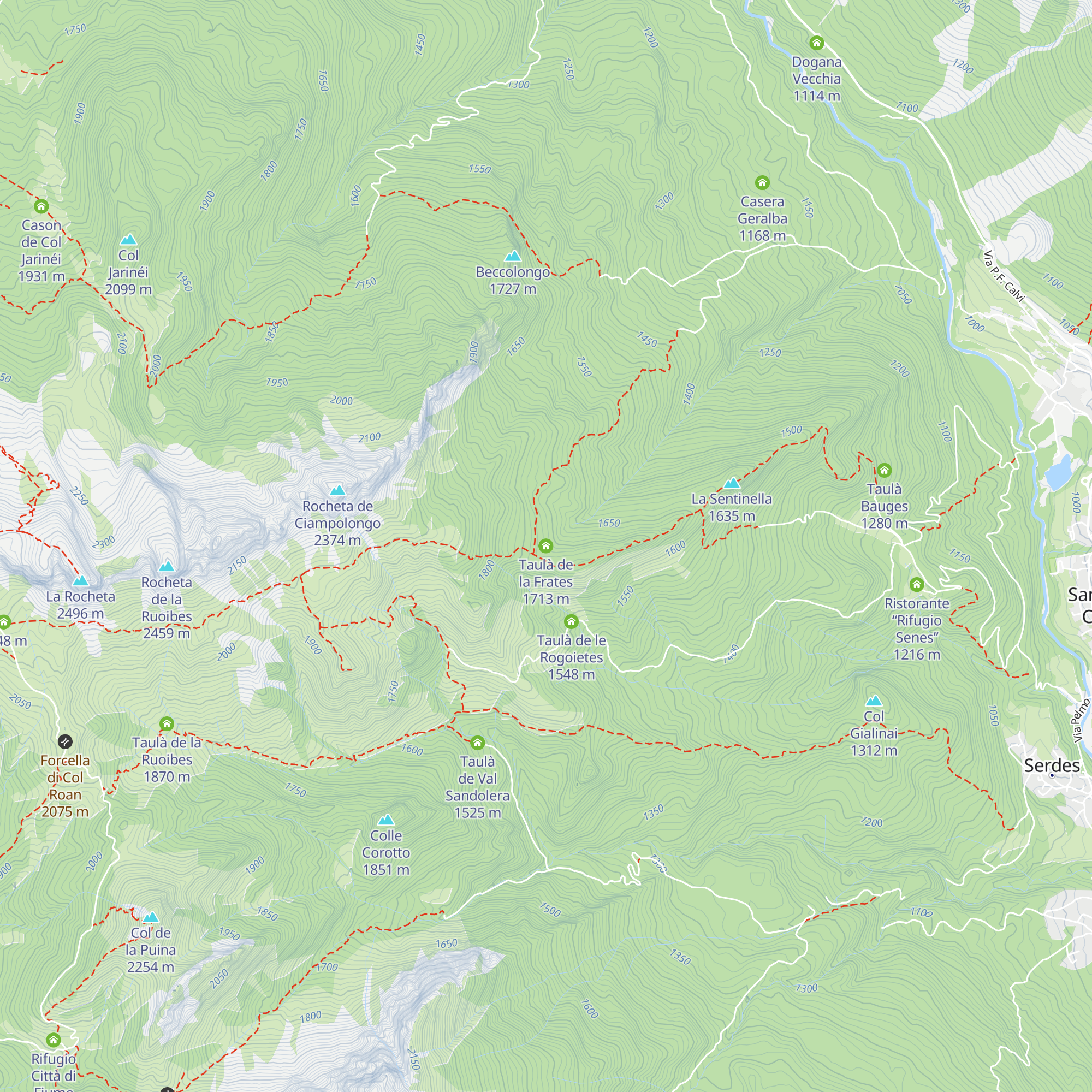 Taulà de la Frates map