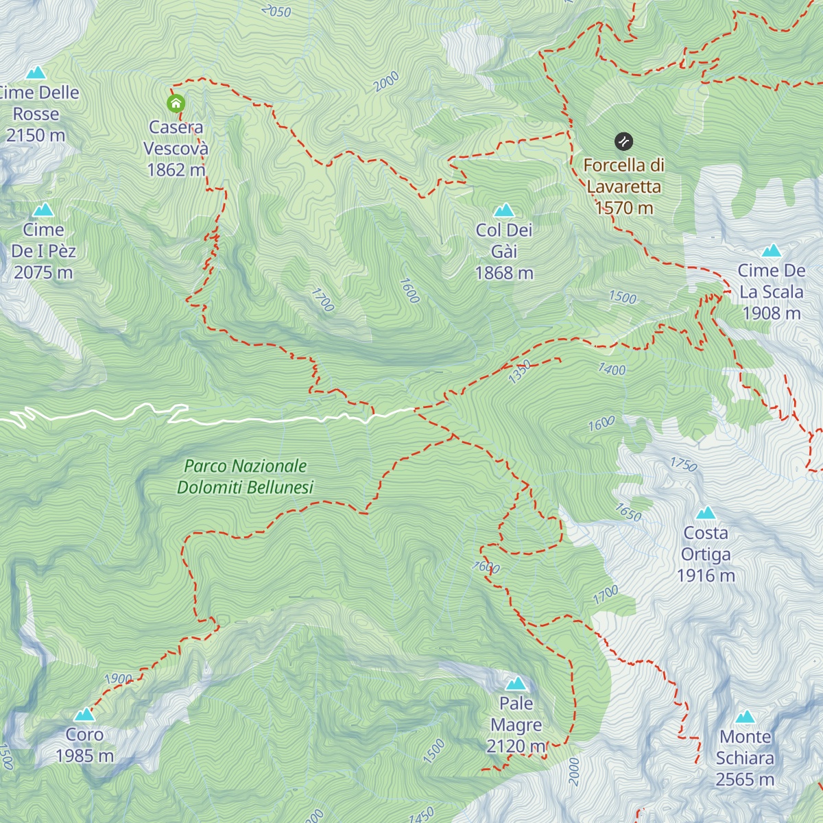 Rifugio Furio Bianchet map