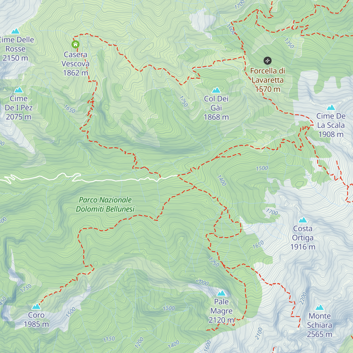 Rifugio Furio Bianchet map