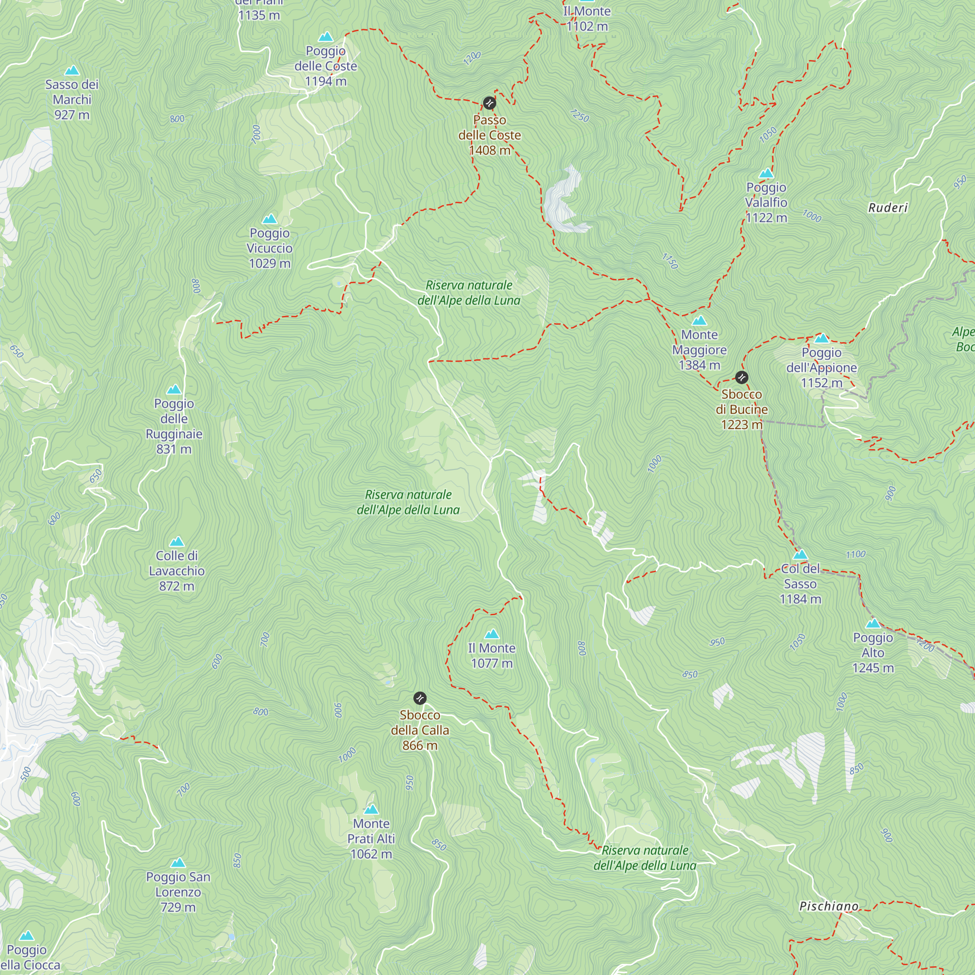 Rifugio La Spinella map