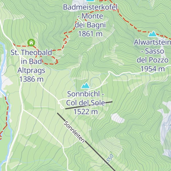 Map of Sonnbichl - Col del Sole