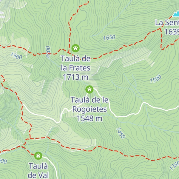 Map of Taulà de le Rogoietes
