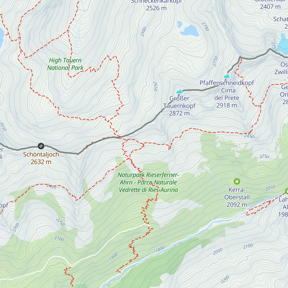 Neugersdorfer Hütte - Rifugio Vetta d'Italia map