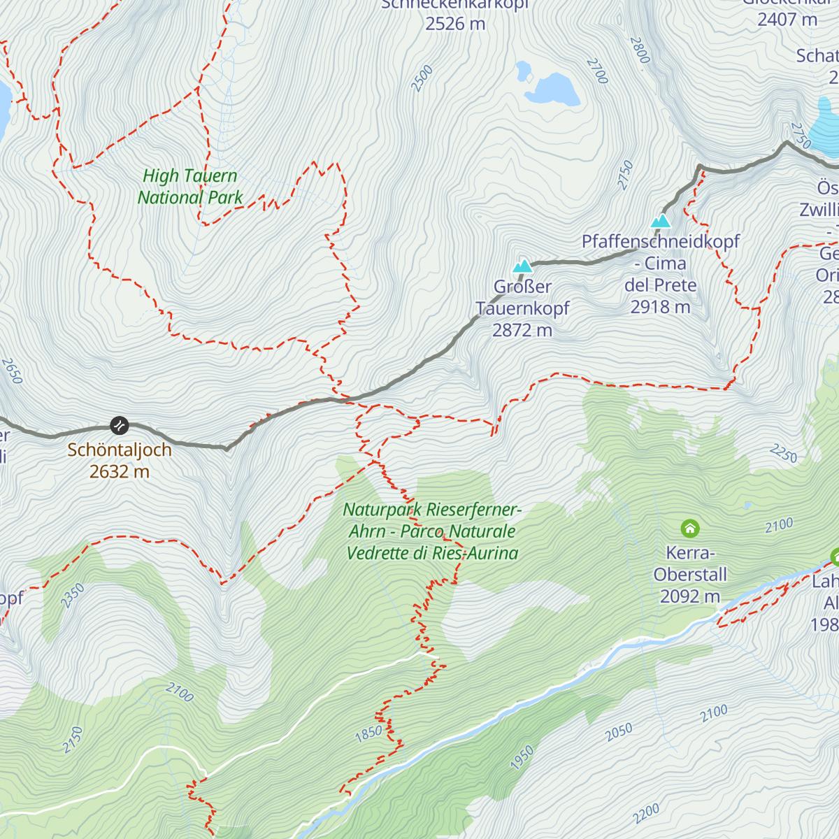 Neugersdorfer Hütte - Rifugio Vetta d'Italia map