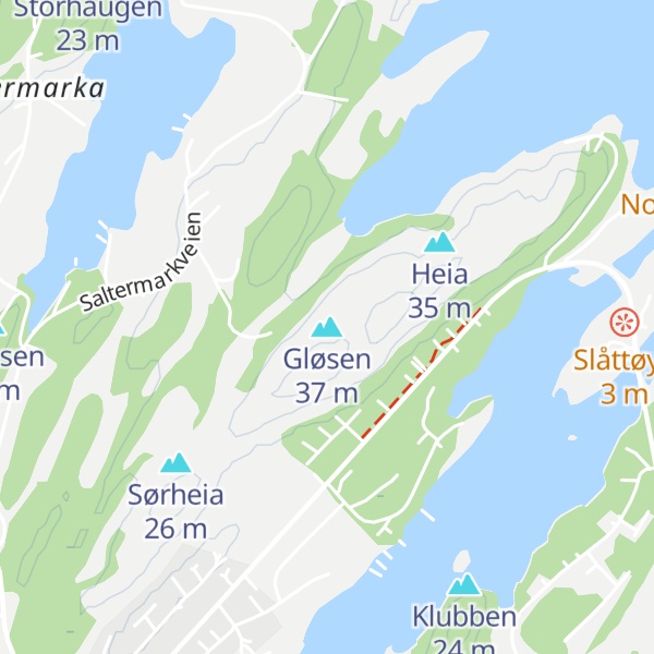 Map of Gløsen