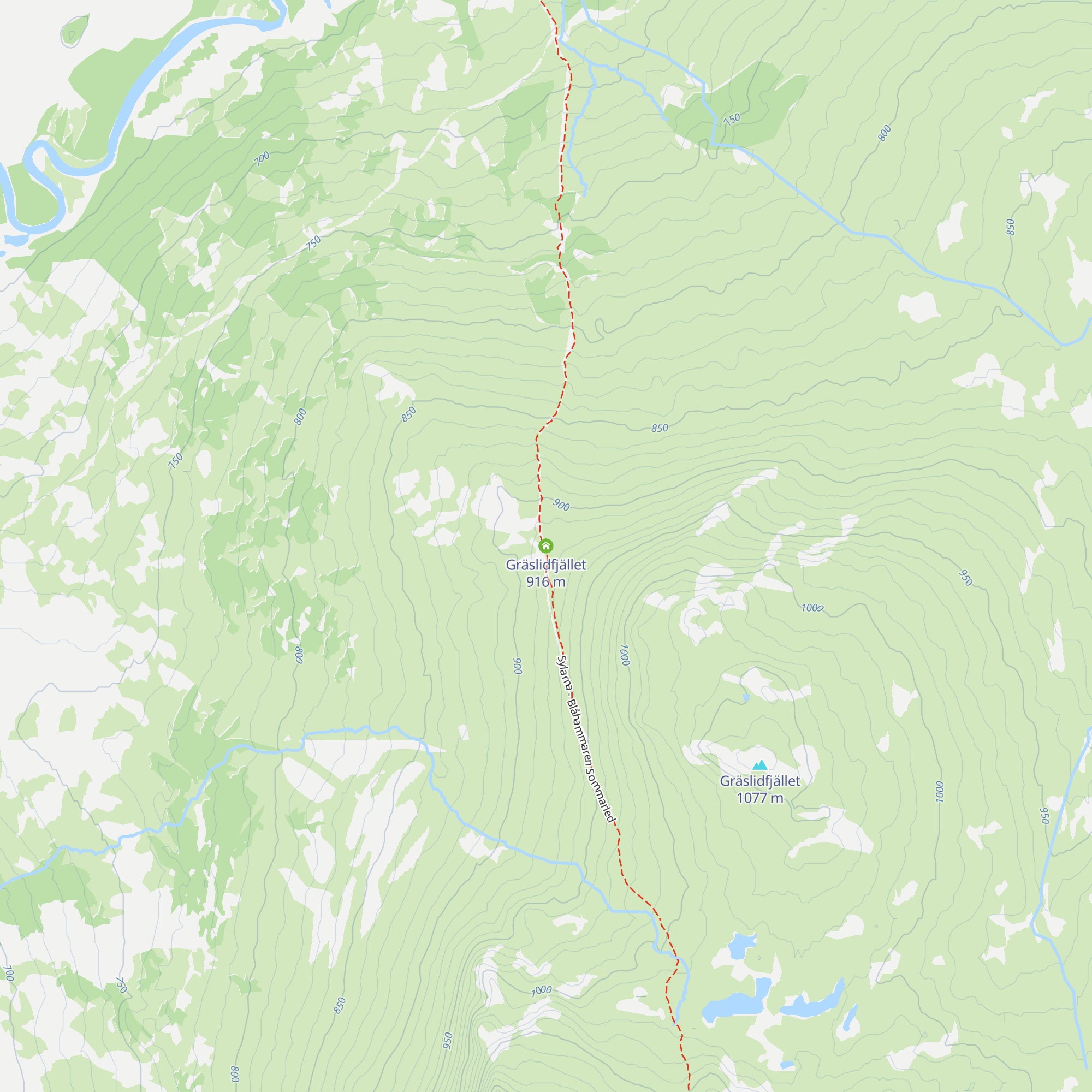 Gräslidfjället map