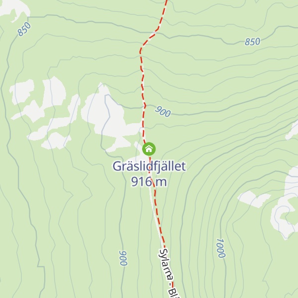 Map of Gräslidfjället