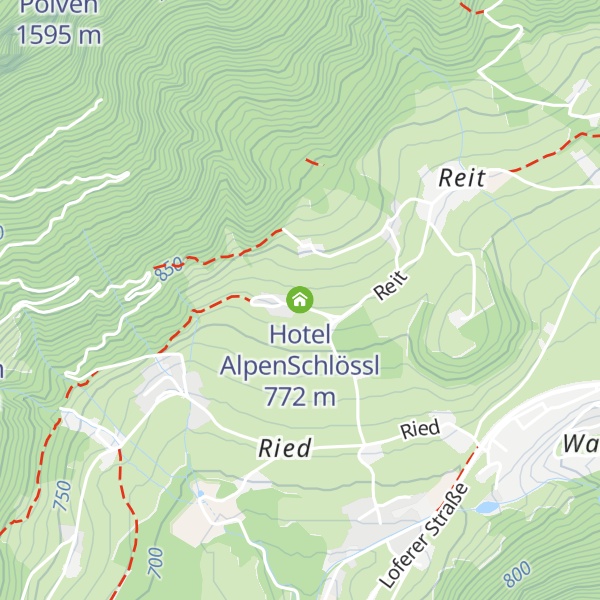 Map of Hotel AlpenSchlössl