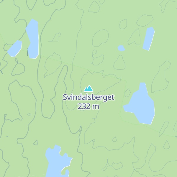 Map of Svindalsberget