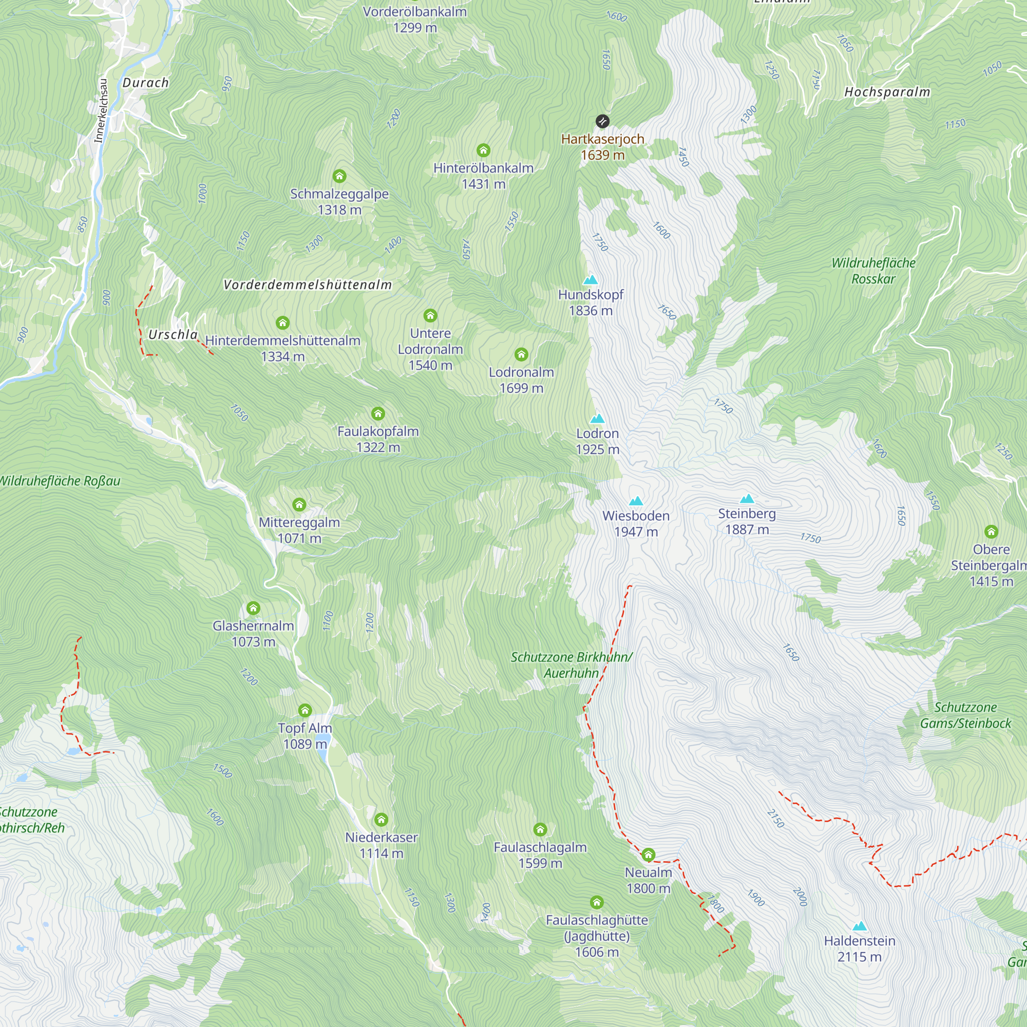 Neue Steinhüttalm map