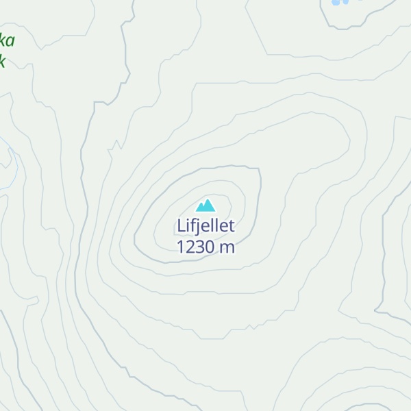 Map of Lifjellet