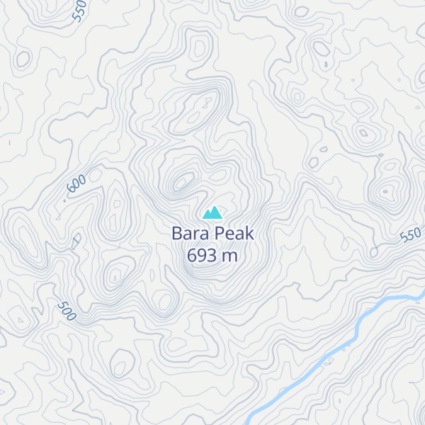 Map of Bara Peak