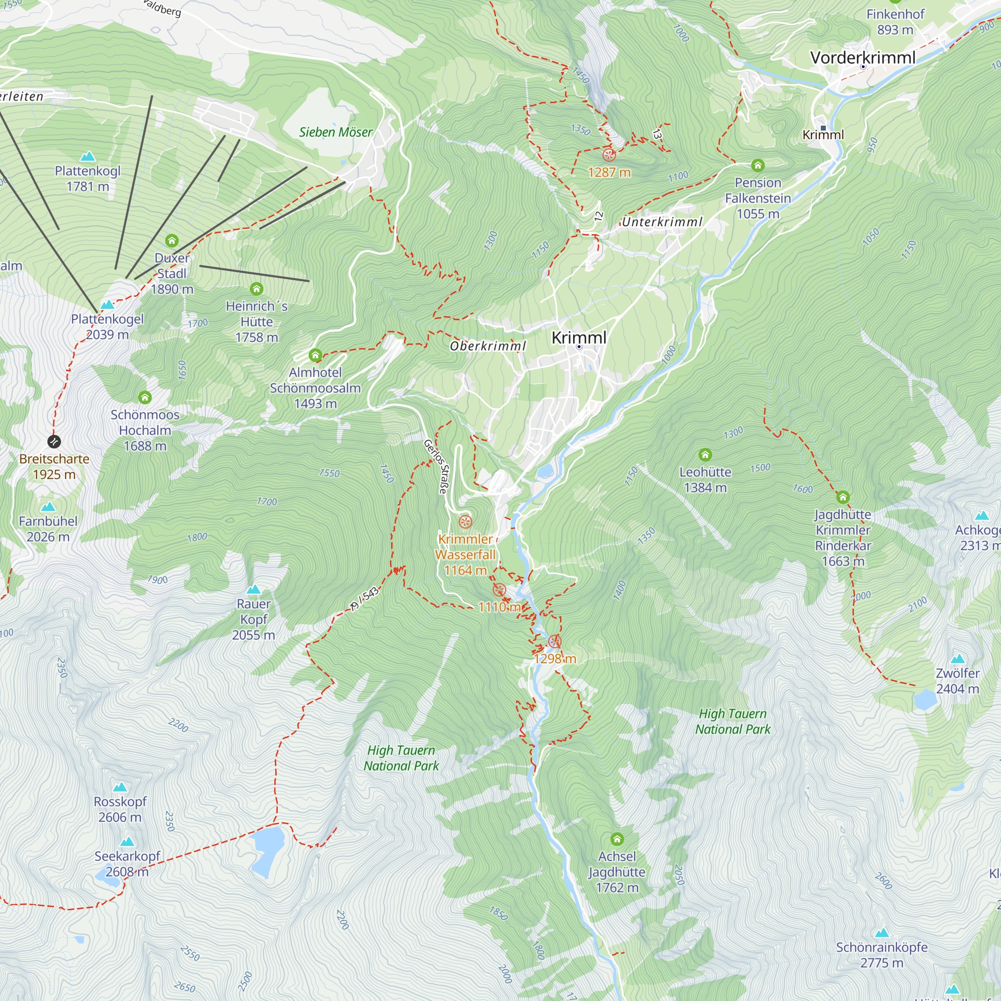 Wasserfallblick map