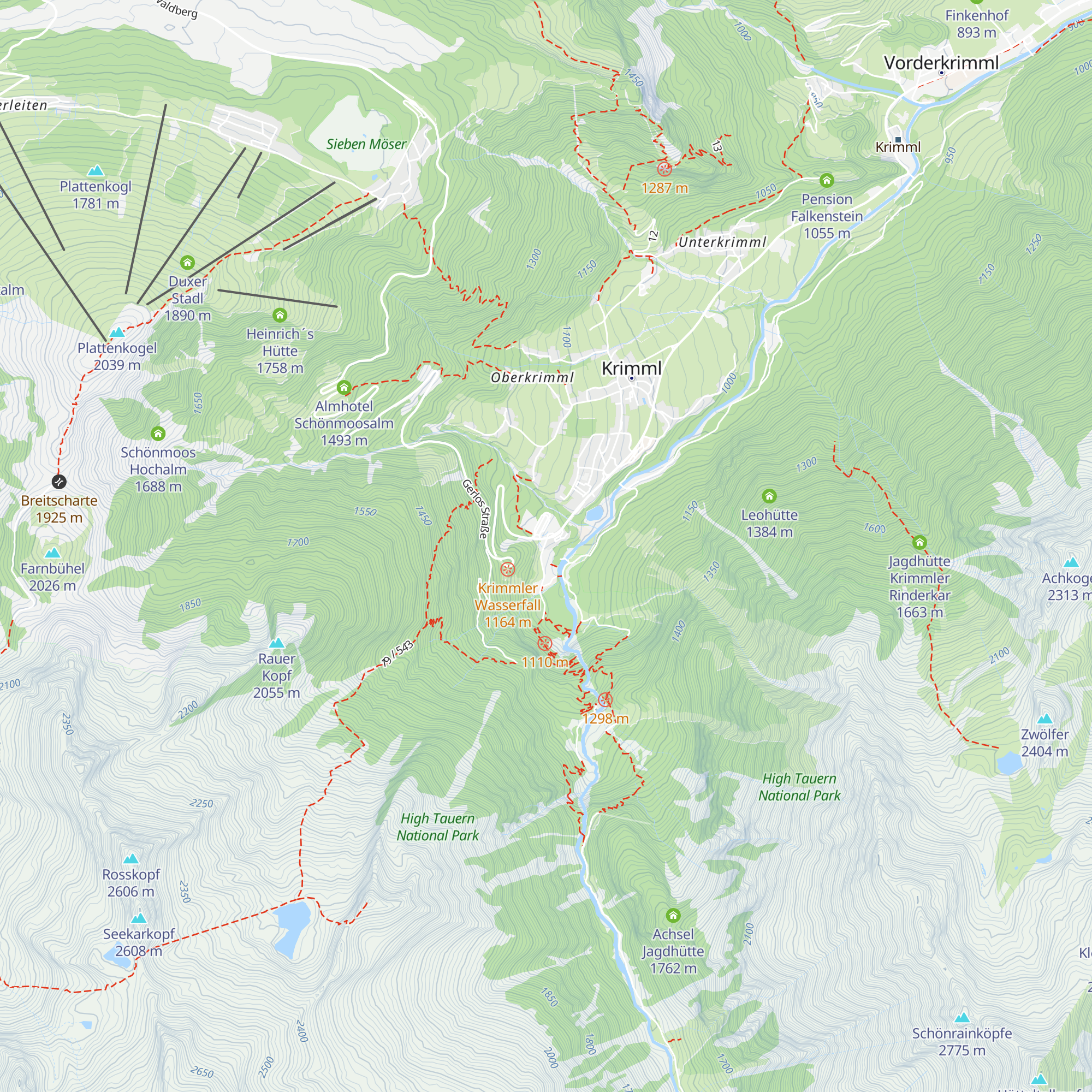 Wasserfallblick map