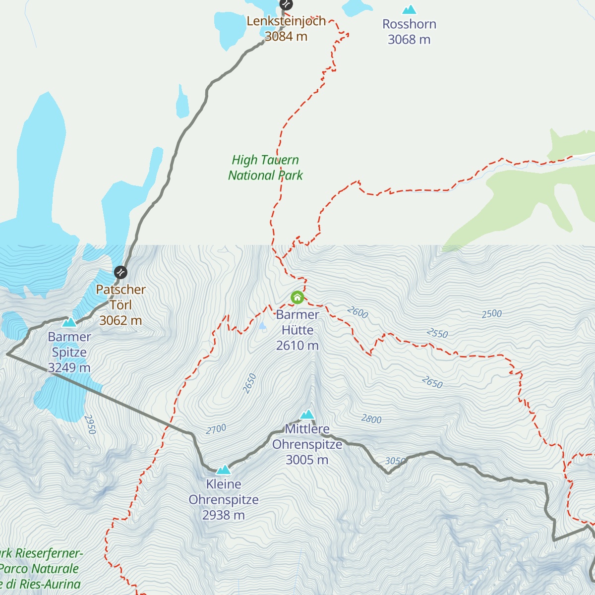 Barmer Hütte map